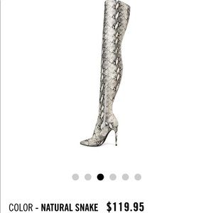 Steve Madden Dominique snake skin over the knee